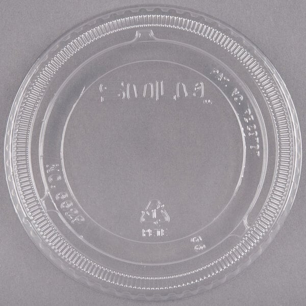 12 oz. / 92 mm. Without Hole Clear PET Plastic Flat Lids - 1000/Case