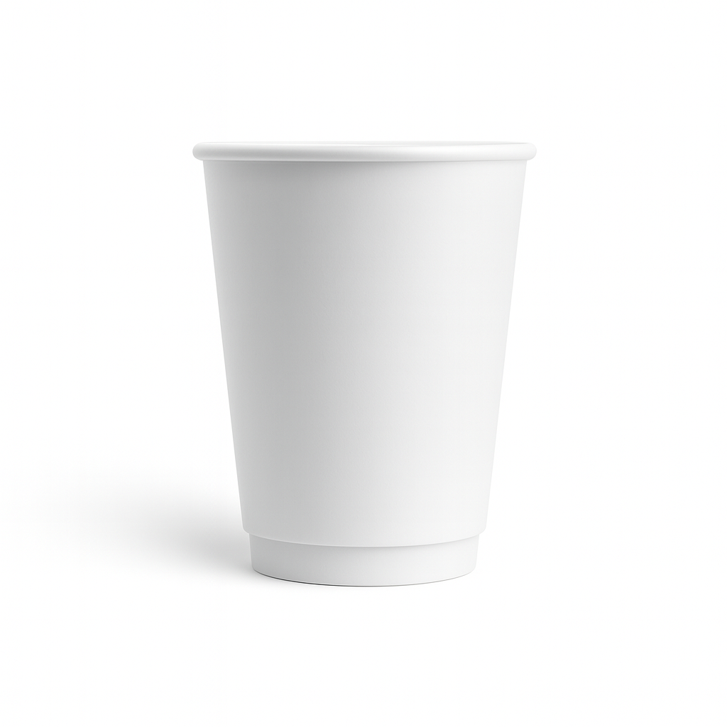 12 oz. White Double Wall Paper Hot Cups - 500/Case