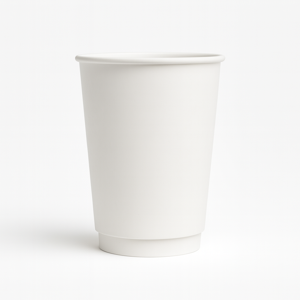 16 oz. White Double Wall Paper Hot Cups - 500/Case