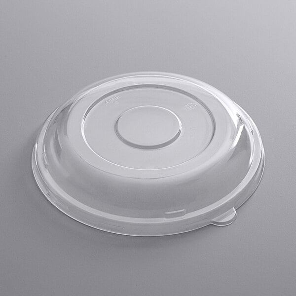 24-32 oz. Clear Plastic Round Bagasse Bowl Lids - 300/Case