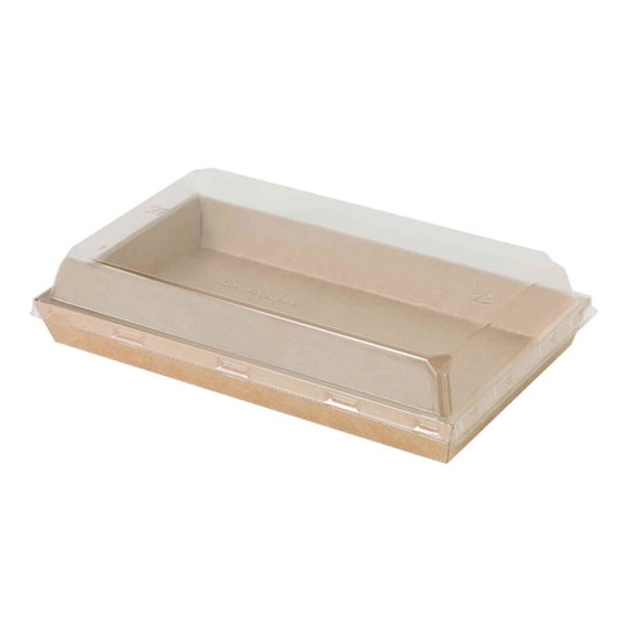 9.5" x 5.8" x 1" Kraft Bagasse Sushi Trays Containers - 600/Case