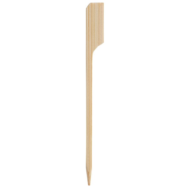 3.5" Natural Compostable Bamboo Paddle Food Pick / Skewer - 5000/Case