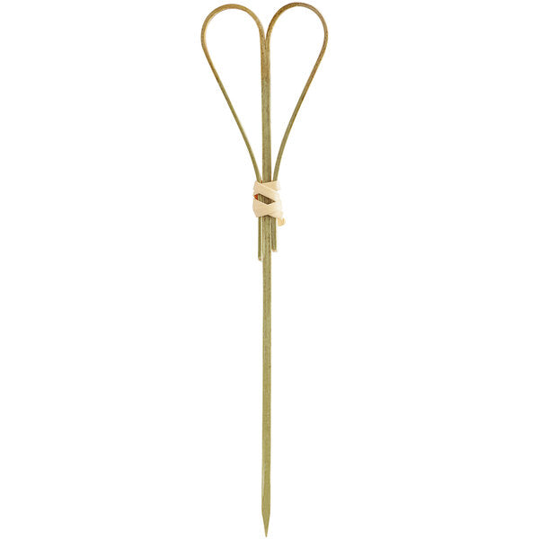 4.75" Natural Bamboo Heart Food Pick / Skewer - 1,000/Case