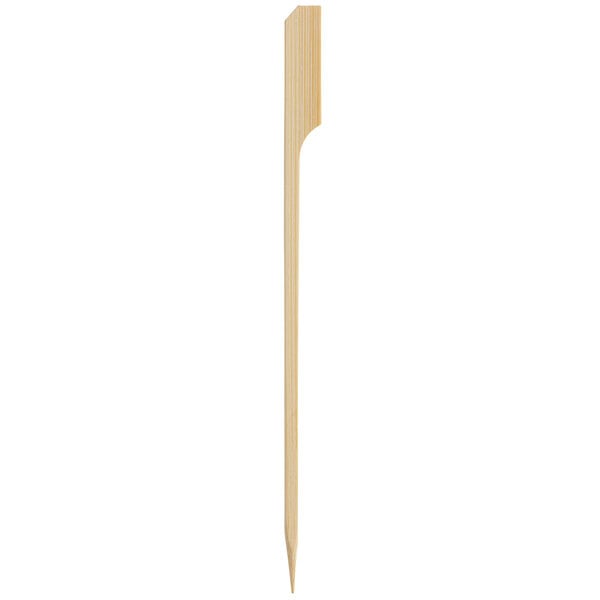 6" Natural Compostable Bamboo Paddle Food Pick / Skewer - 5000/Case