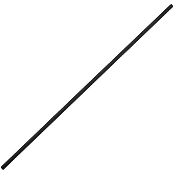 7.5" Black Unwrapped Coffee Stirrer / Sip Straw - 10000/Case