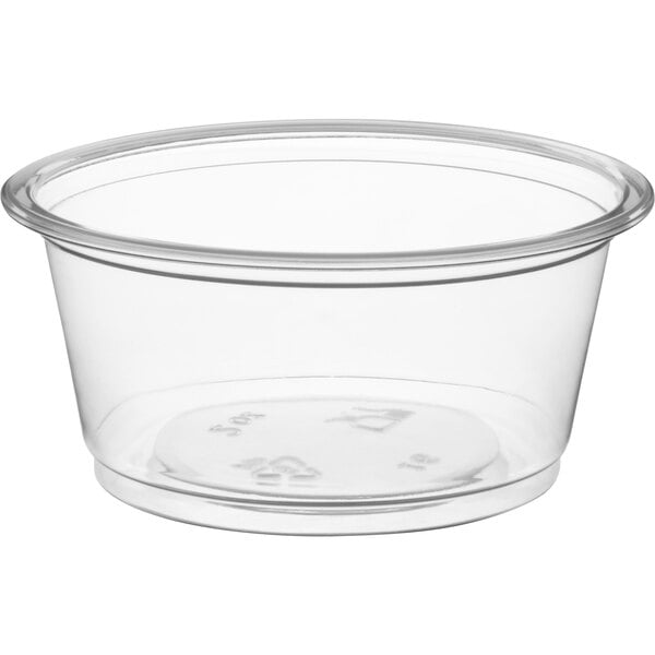 2 oz. Clear Plastic Souffle Cups / Portion Cups - 2500/Case