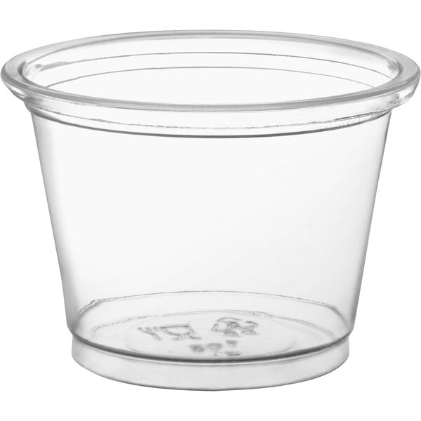 1 oz. Clear Plastic Souffle Cups / Portion Cups - 2500/Case