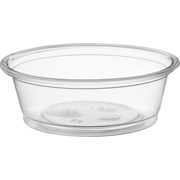 1.5 oz. Clear Plastic Souffle Cups / Portion Cups - 2500/Case
