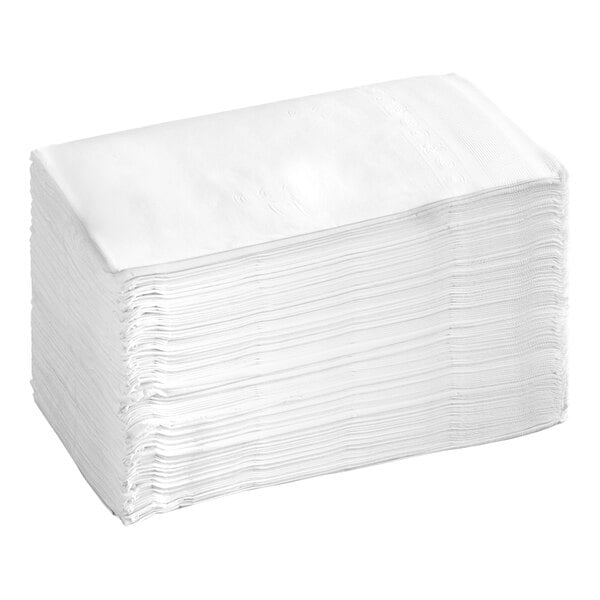 15” x 17” White 2-Ply Dinner Napkins - 3000/Case