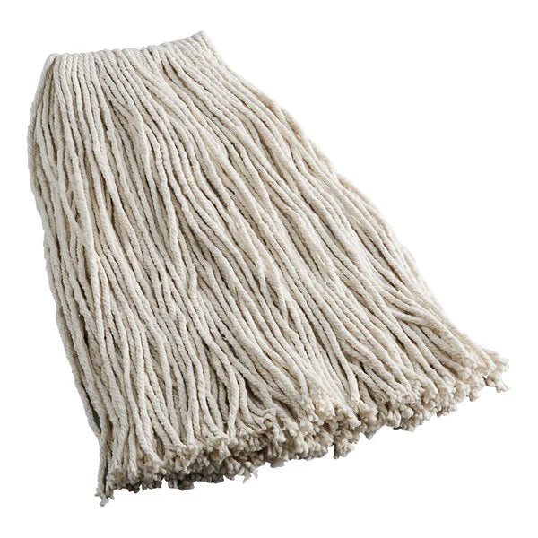 24 oz. #32 Natural Cotton Cut-End Wet Mop Head with 1" Headband - 1/Each