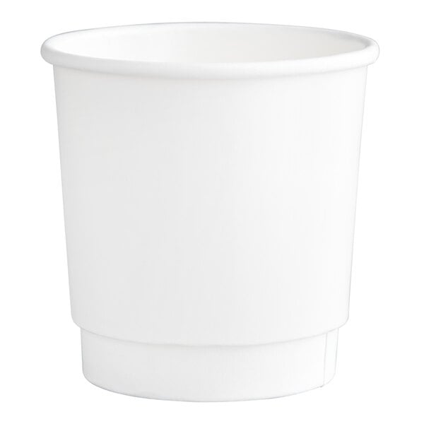 4 oz. White Double Wall Paper Hot Cups - 500/Case