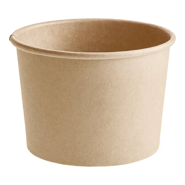 12 oz. Kraft Paper Round Food Soup Bowl - 500/Case