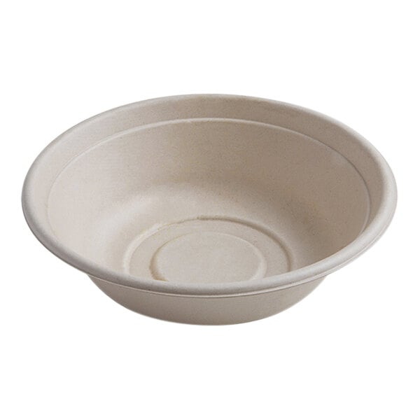 32 oz. Natural Bagasse Round Bowl Base - 500/Case