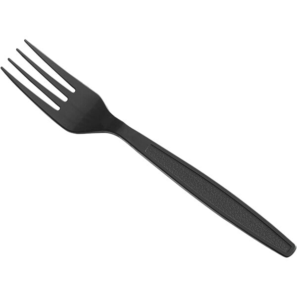 Black PP Plastic Heavyweight Forks - 1000/Case