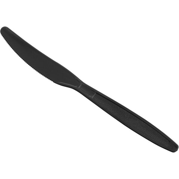 Black PP Plastic Heavyweight Knives - 1000/Case