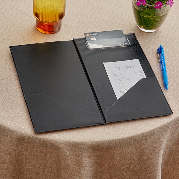 Black Guest Check Presenter - 12/Case