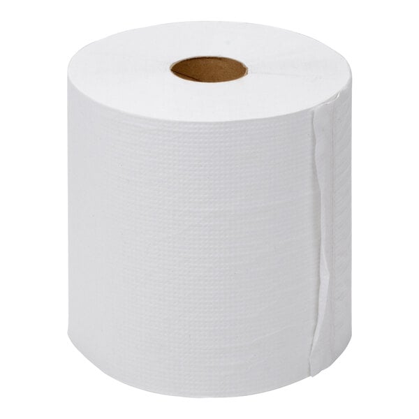 7" x 800' White Universal 1-Ply Roll Paper Towel Roll - 6/Case