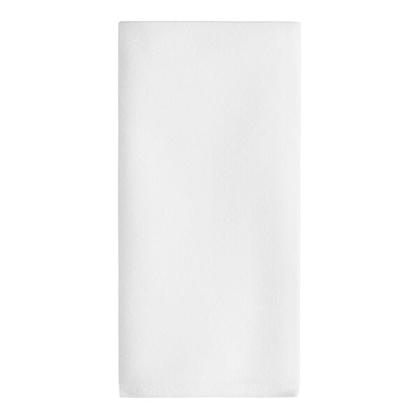 17" x 17" White Linen-Feel 1/8 Fold Dinner Napkin - 300/Case