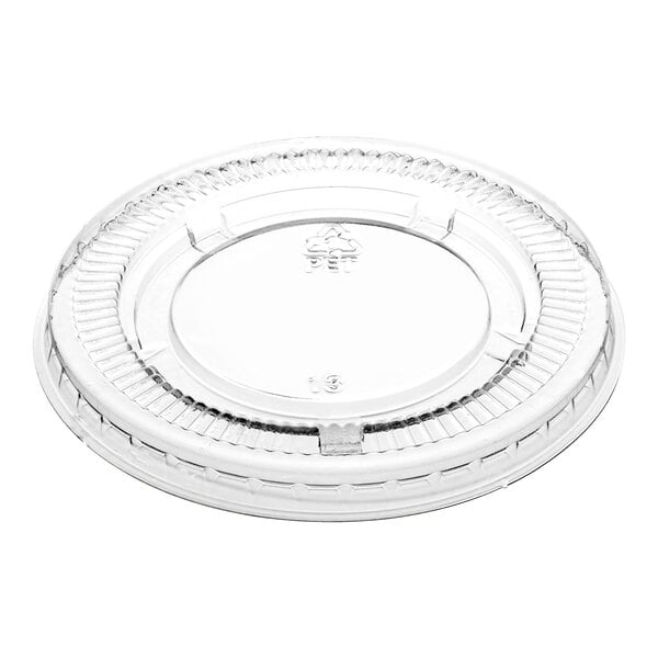 3.5 - 5.5 oz. Clear Plastic Souffle / Portion Lids - 2500/Case