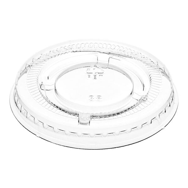 1 oz. Clear Plastic Souffle / Portion Lids - 2500/Case