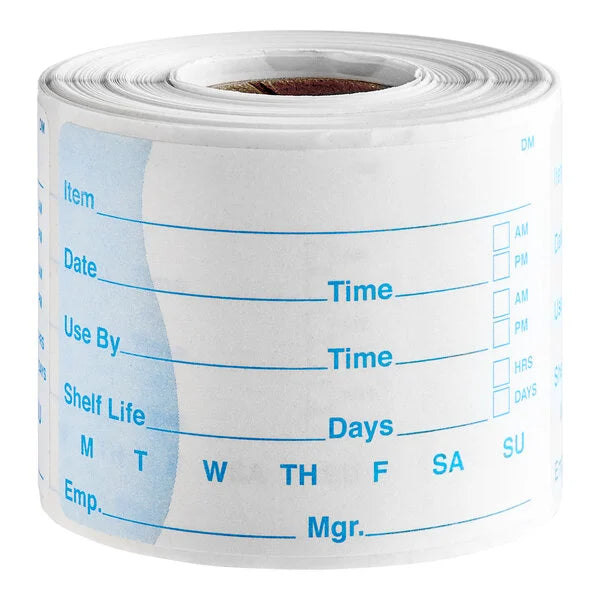 2" x 3" Dissolvable Food Rotation Label - 250/Roll