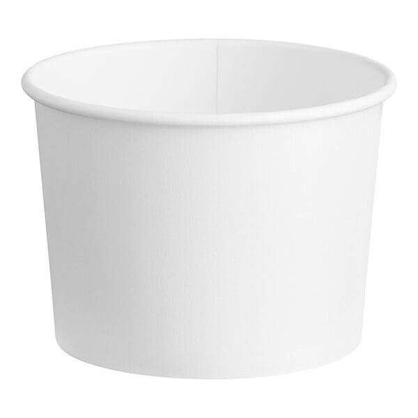 12 oz. White Paper Frozen Yogurt / Food Cup - 1000/Case