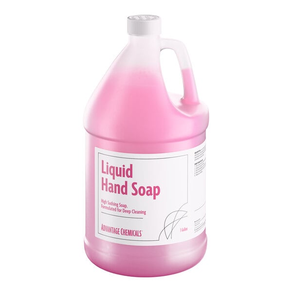 1 Gallon / 128 oz. Ready to Use Liquid Pink Hand Soap - 4/Case