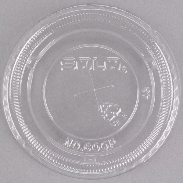 12 oz. / 92 mm. With Hole Clear PET Plastic Flat Lids - 1000/Case