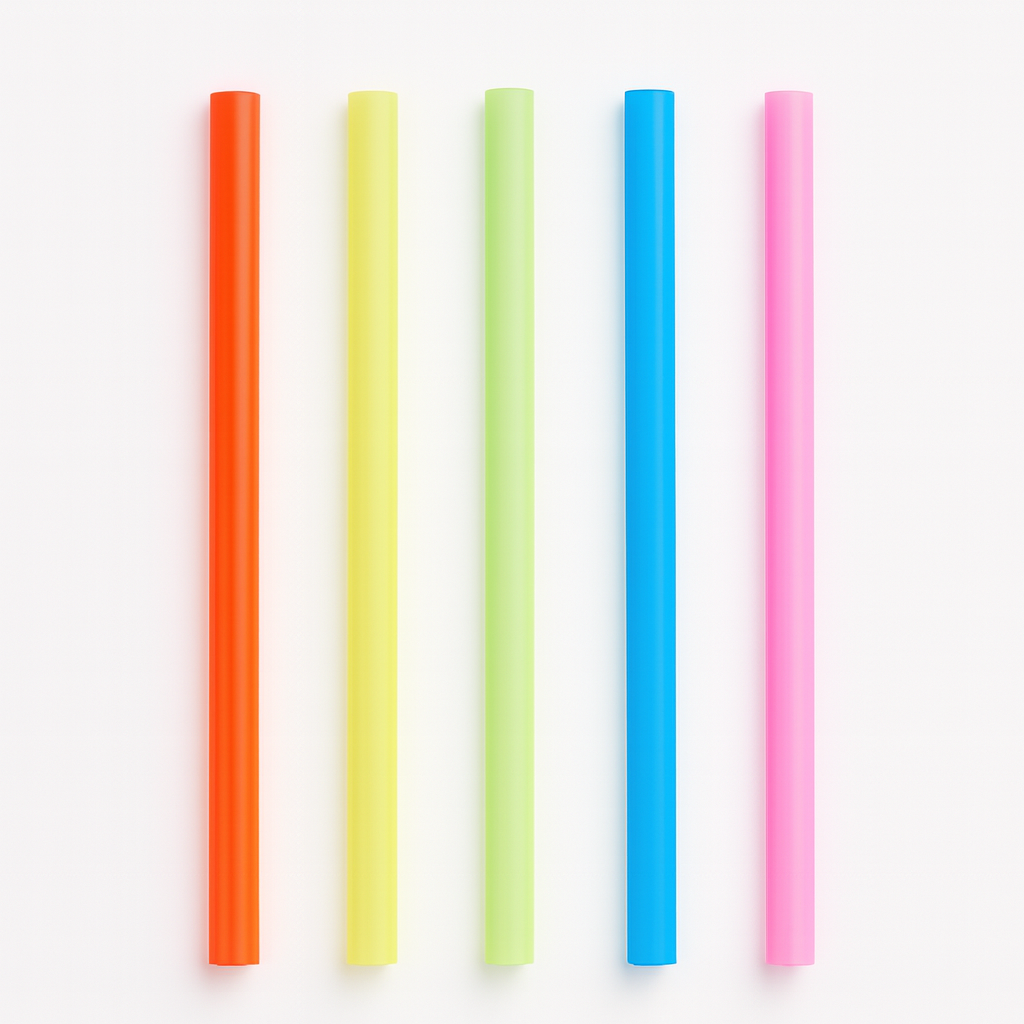 8.5" Neon Colossal Unwrapped Paper Straw - 500/Case