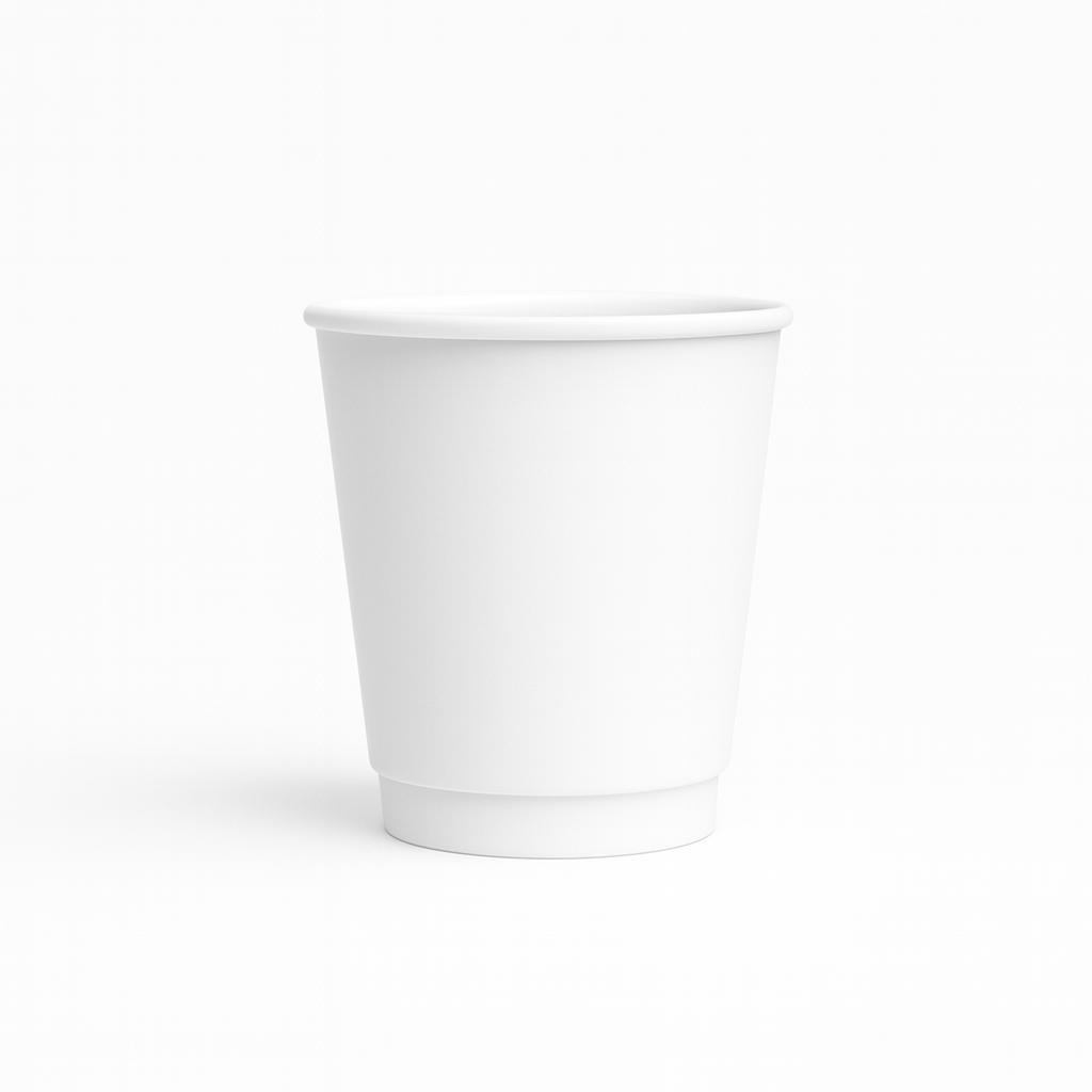 8 oz. White Double Wall Paper Hot Cups - 500/Case