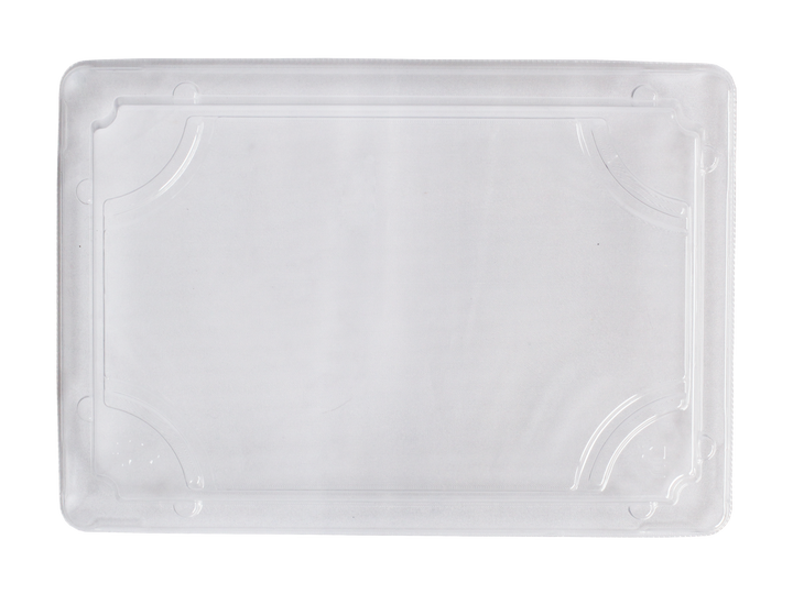 8.5" x 5" x 0.8" Clear Bagasse Sushi Trays Lids - 600/Case