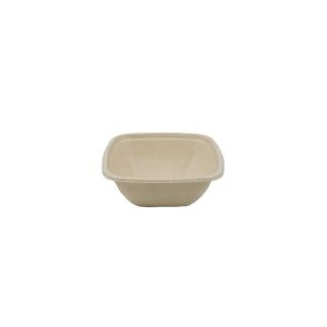 12 oz. Natural Bagasse Square Bowl Base - 600/Case