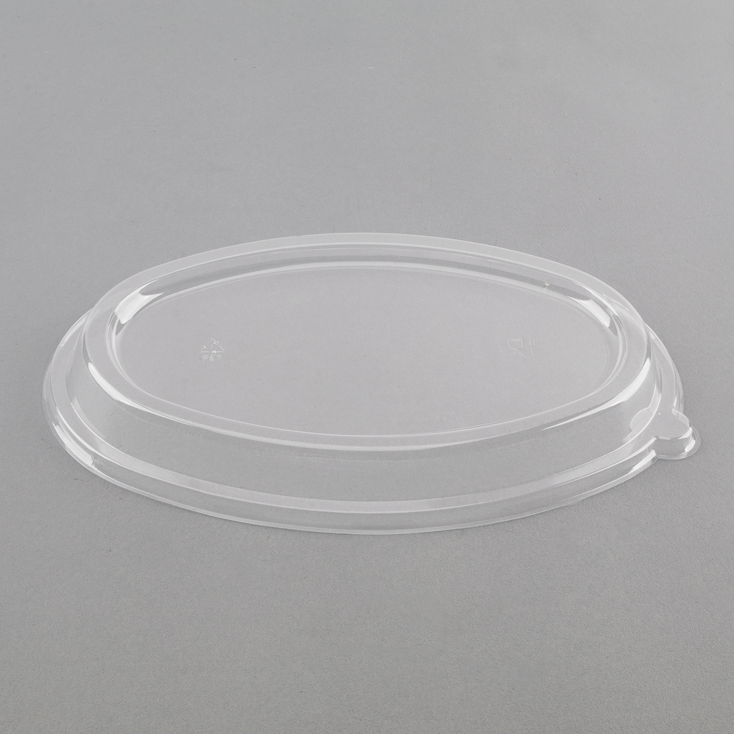 24 oz. Clear Plastic Oval Burrito Bagasse Bowl Lids - 300/Case