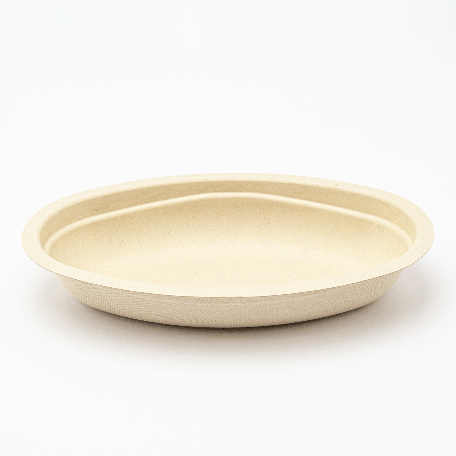 24 oz. Natural Bagasse Burrito Oval Bowl Base - 600/Case