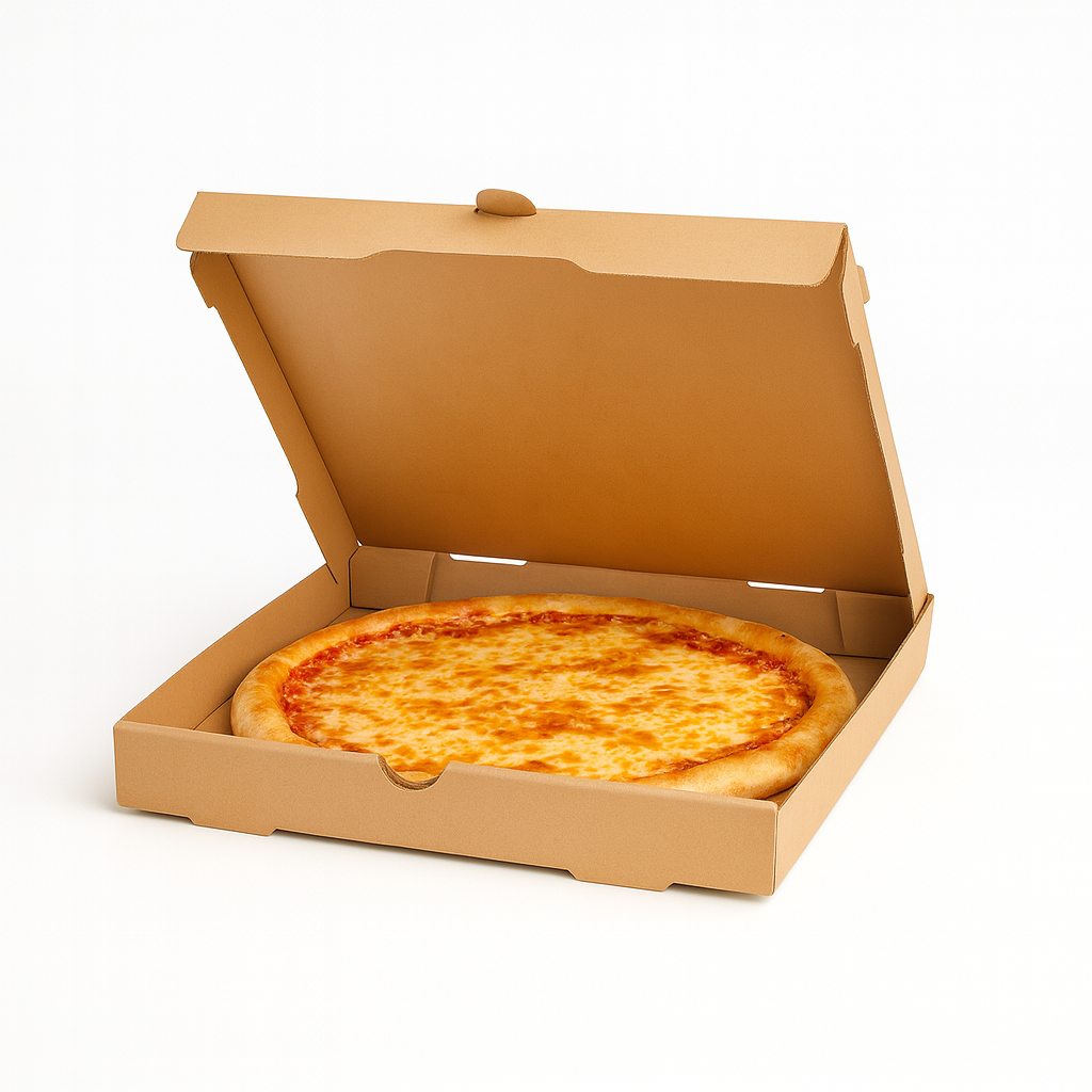 12" x 12" x 1 7/8” Kraft Corrugated Plain Pizza Boxes - 50/Bundle