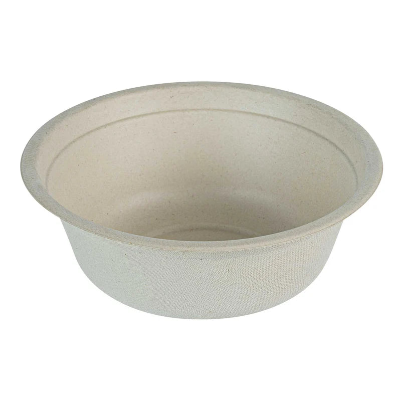 18 oz. Deep Natural Bagasse Round Bowl Base - 600/Case