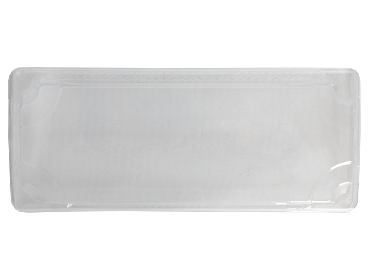 7.3" x 5" x 0.8" Clear Bagasse Sushi Trays Lids - 300/Case