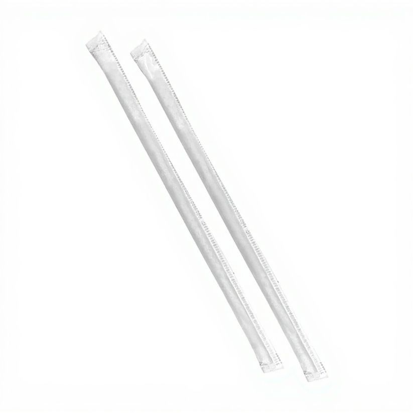 8 1/4" Black Standard Agave Wrapped Straws - 2000/Case