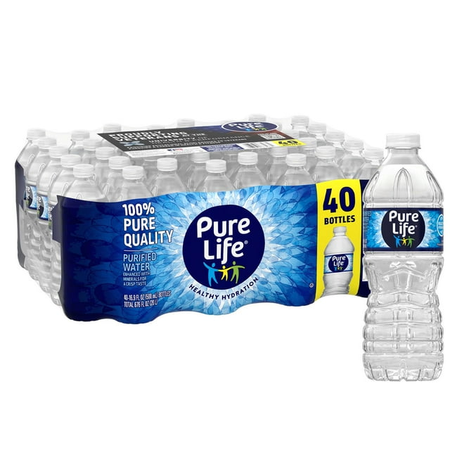 16.9 fl. oz. / 500 mL Purified Bottled Water - 40/Case